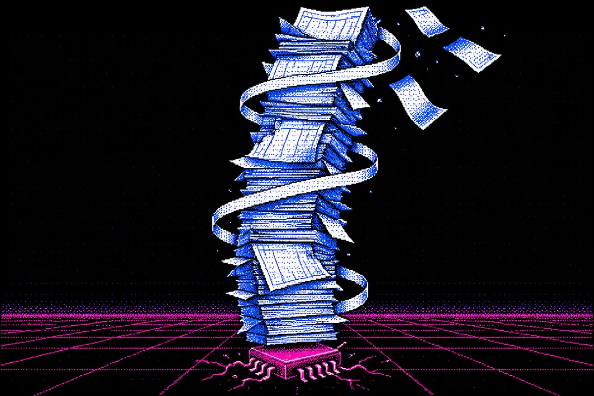 A tower of contracts balanced on one small chip
